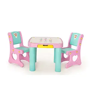 plastic kids table and chair set cartoon table