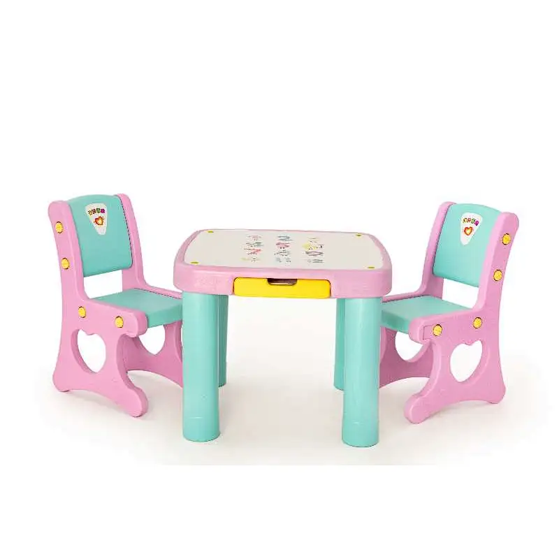 plastic kids table and chair set cartoon table