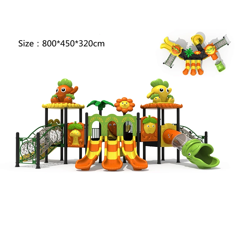 big outside children play ground outdoor swing and slide set for kid for fun