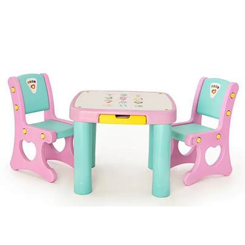 plastic kids table and chair set cartoon table