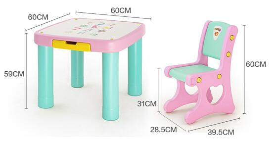 plastic kids table and chair set cartoon table