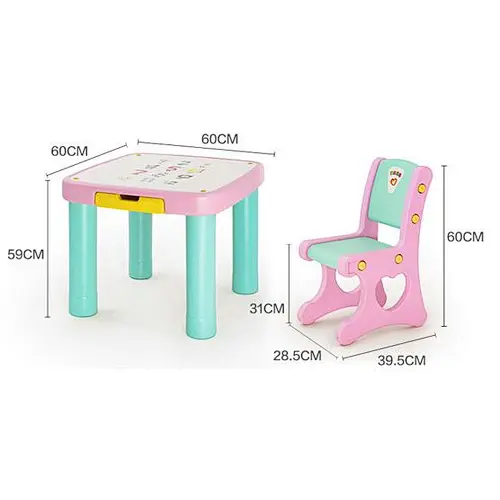 plastic kids table and chair set cartoon table