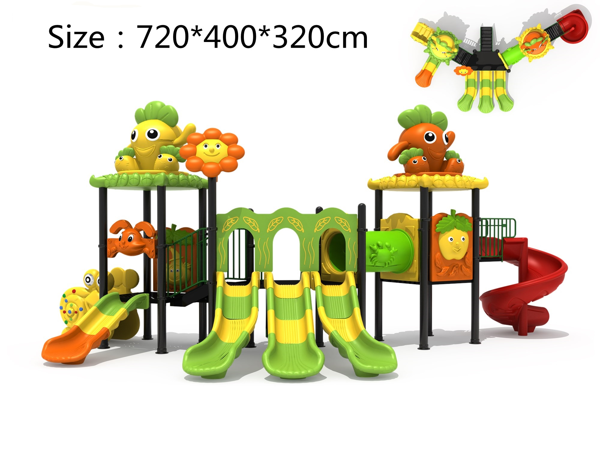 big outside children play ground outdoor swing and slide set for kid for fun