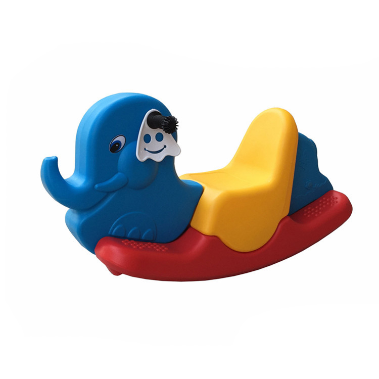 plastic kids animal rider tri-color elephant rider home and nursery school