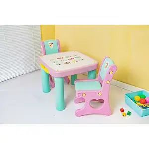 plastic kids table and chair set cartoon table