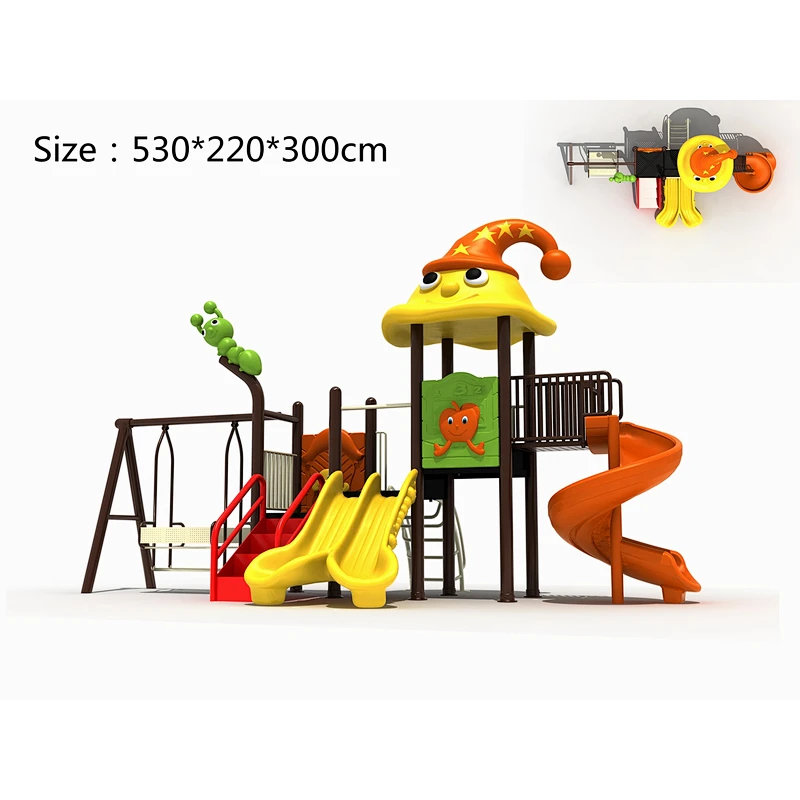 big outside children play ground outdoor swing and slide set for kid for fun