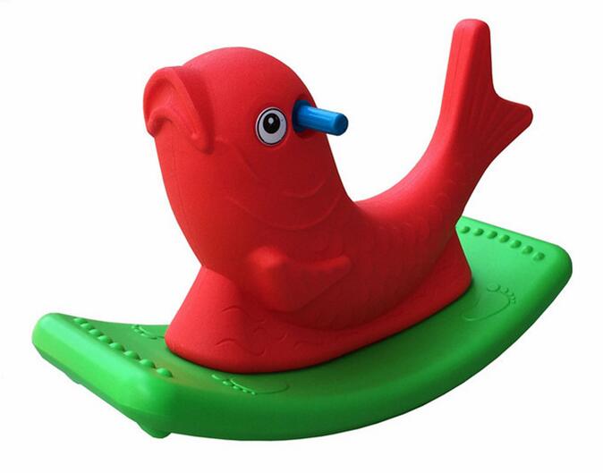 plastic double-color animal rider-fish