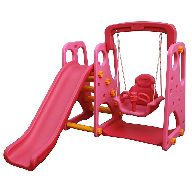 kids happy slide and swing set for kindergarten outside play
