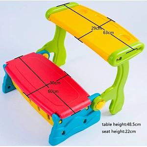 3 in 1 kids Folding Table Chair with Storage
