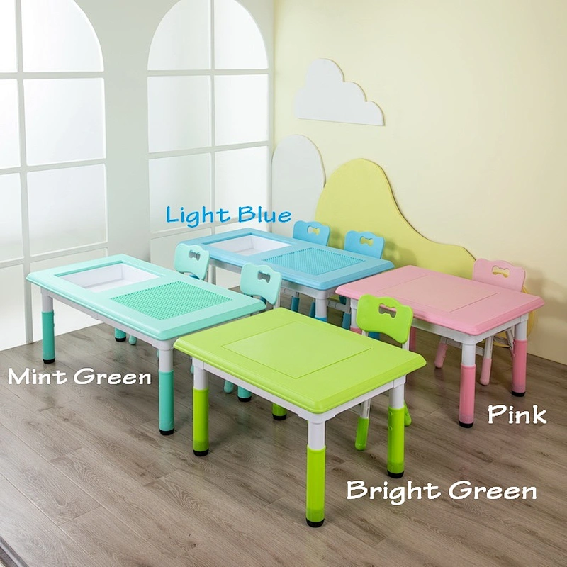 Rectangle Building block Table, lego table with adjustable height