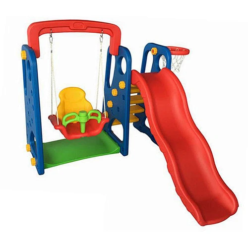 kids happy slide and swing set for kindergarten outside play