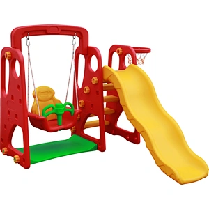 kids happy slide and swing set for kindergarten outside play