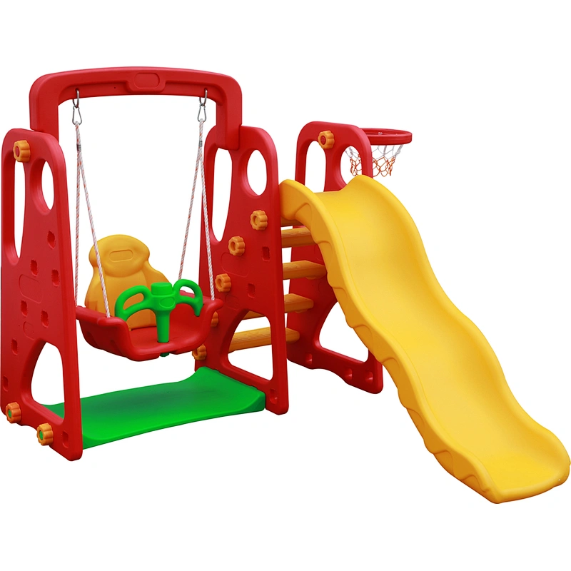 kids happy slide and swing set for kindergarten outside play