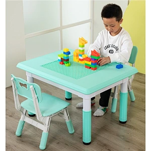 Square Building block Table, lego table with adjustable height