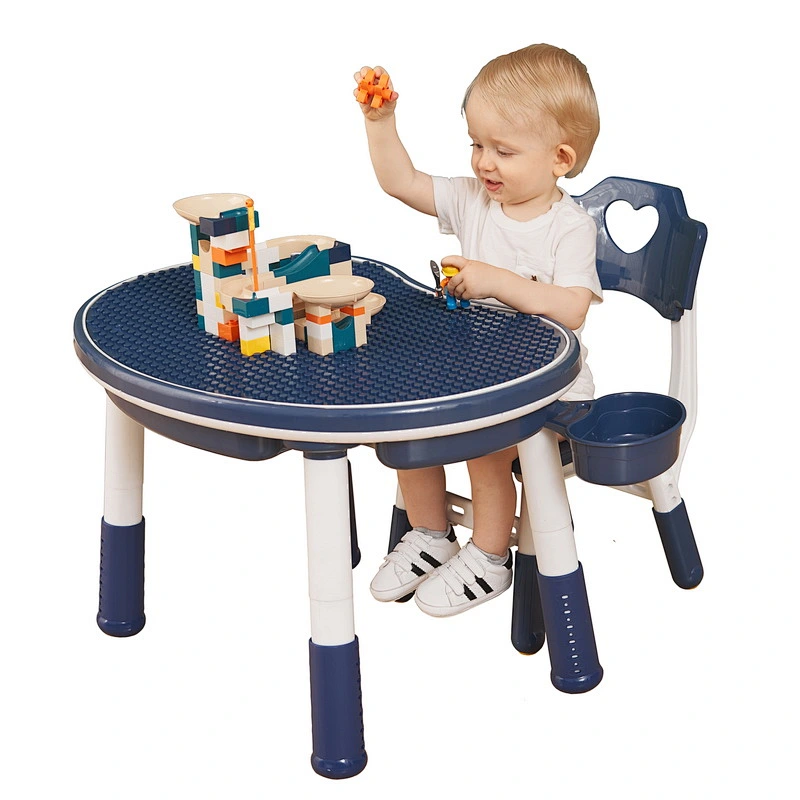 Peanut Building block table with adjustable height