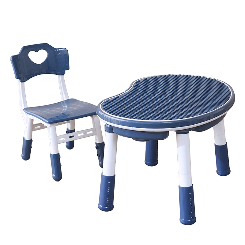 Peanut Building block table with adjustable height
