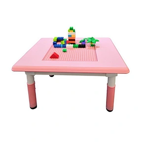 Square Building block Table, lego table with adjustable height