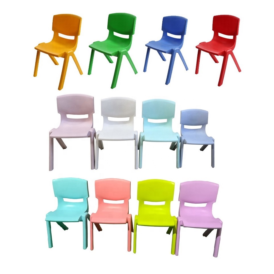 kids plastic chair with 24/26/28/30cm seat height size for kindergarten children