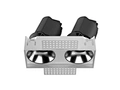 Trimless Anti-glare Flicker free Square Twin-head COB LED Donwlights for commercial Hotel Lighting manufacturer