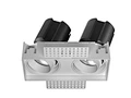 Anti-glare Flicker free Twin Bull Eye COB LED Spotlights Trimless Commercial Lighting manufacturer