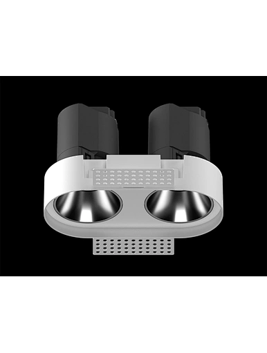Trimless Round Twin-head 12W x 2 COB LED Spotlights Factory