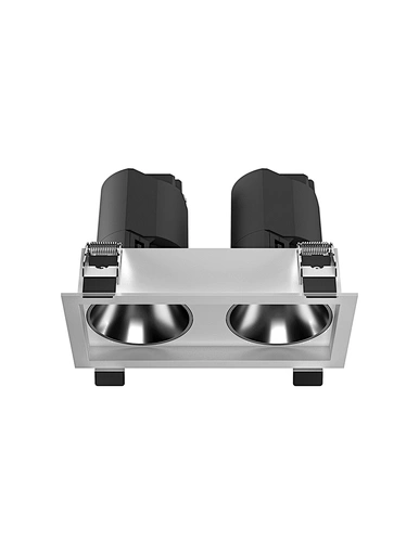 Square cut out Twin-head COB LED Donwlights fro Star Hotel Lighting manufacturer