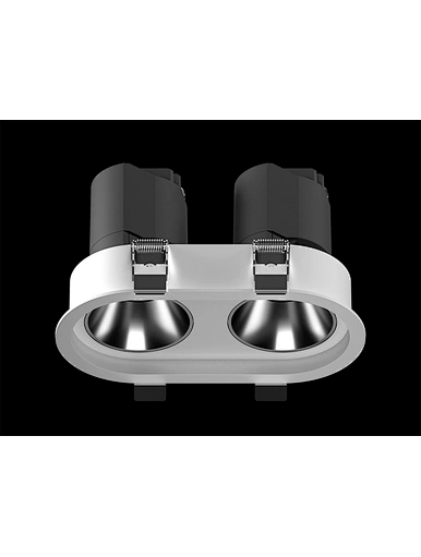 China Round Recessed Twin-head 7W x2 COB LED Donwlights manufacturer