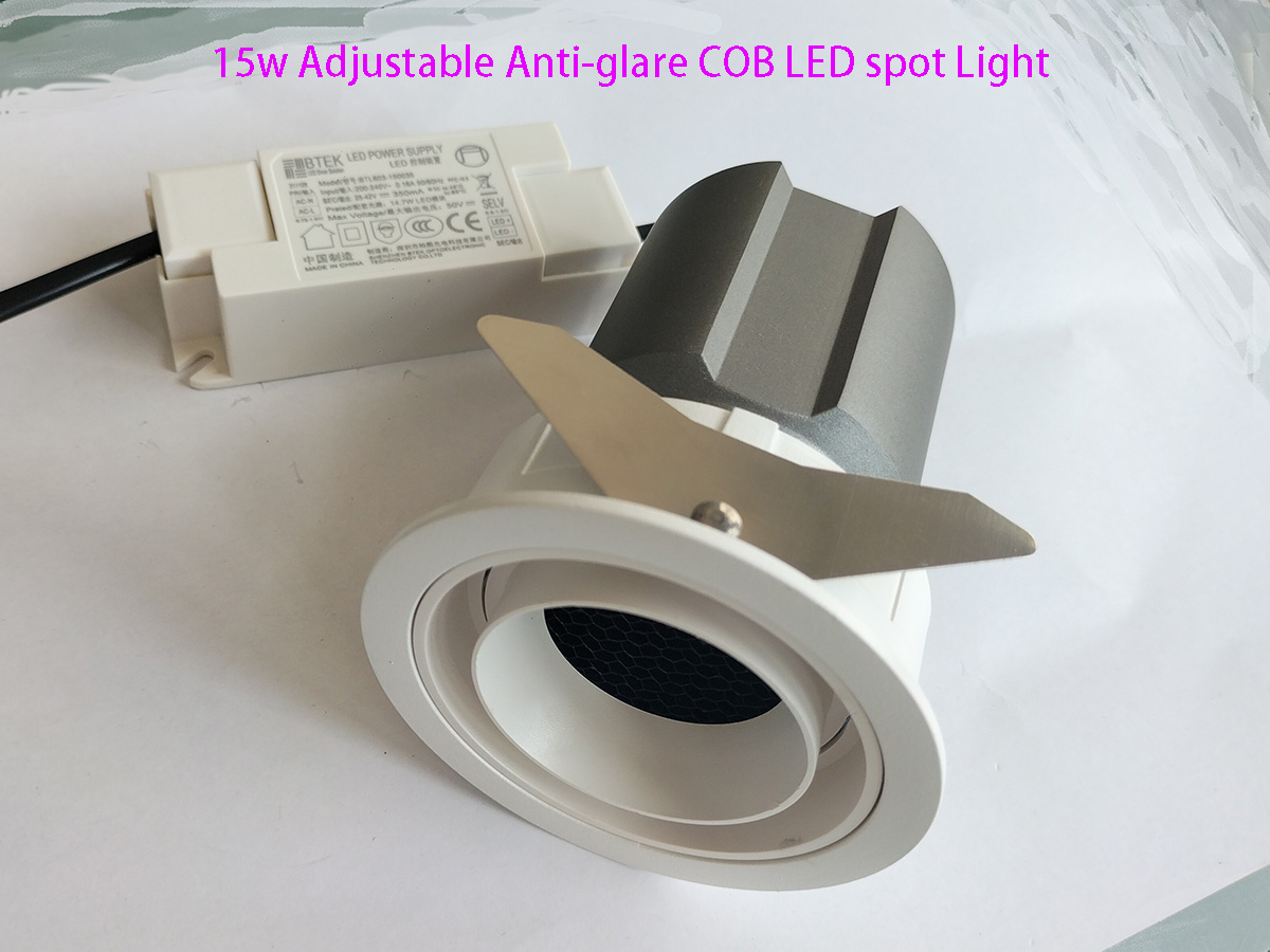 15W Recessed High CRI Toyonia COB LED anti glare spotlight