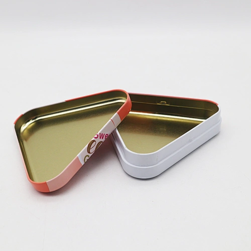 Personalized triangle candy tin