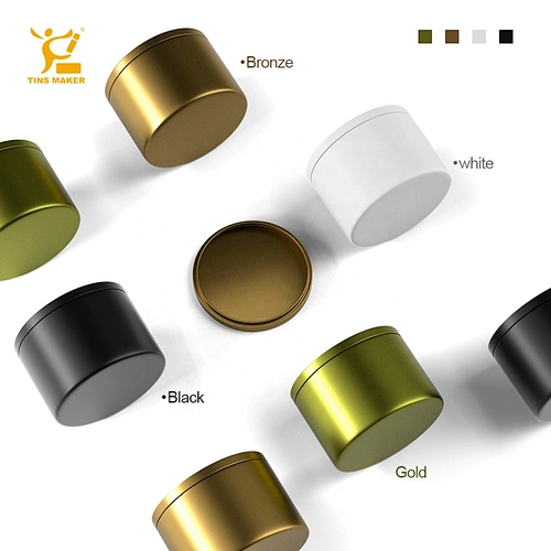 Open round candle tin showing wax inside