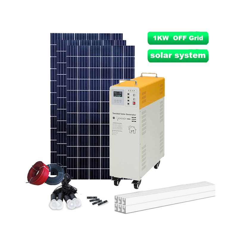 1000w Solar panelled generator dc ac mini off grid portable solar panel power generator system kit with battery for home