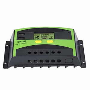 20A 30A 40A 50A 12V 24V Solar Panel PWM Charge Controller And Discharge Controller Dual USB Output LCD
