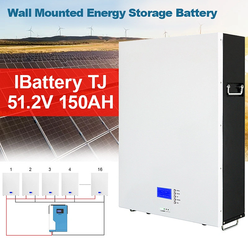 Wall-mounted 51.2V150AH power home energy storage power base station lithium iron LiFePO4 battery