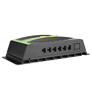 20A 30A 40A 50A 12V 24V Solar Panel PWM Charge Controller And Discharge Controller Dual USB Output LCD