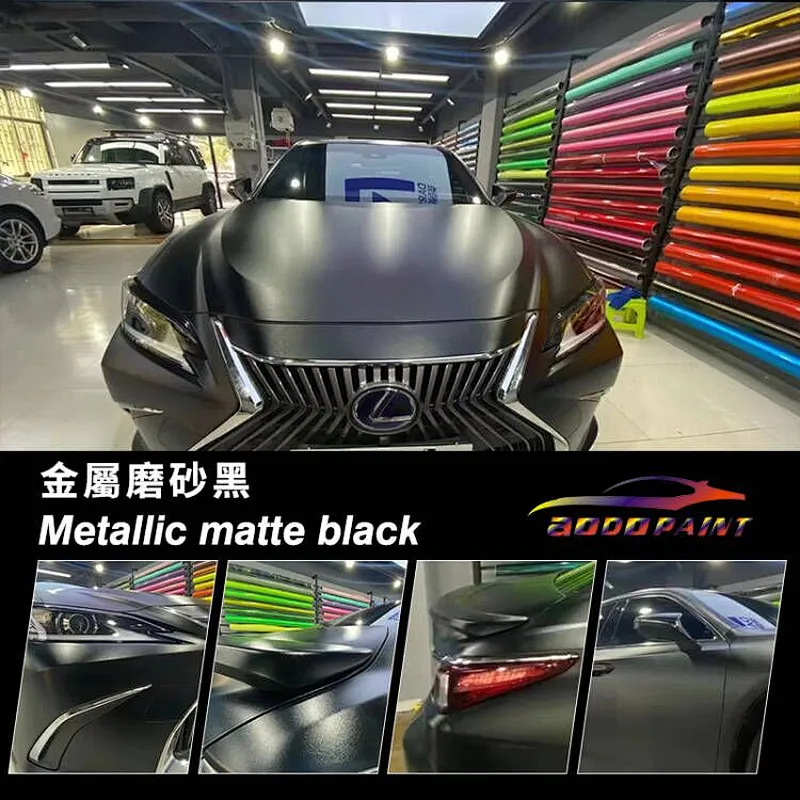 Car film   wrapping film    packaging  car wrapping  car sticker   protective film Metal ultra-dumb black/metal matte black series car color change film whole body modification film vehicle color change sticker