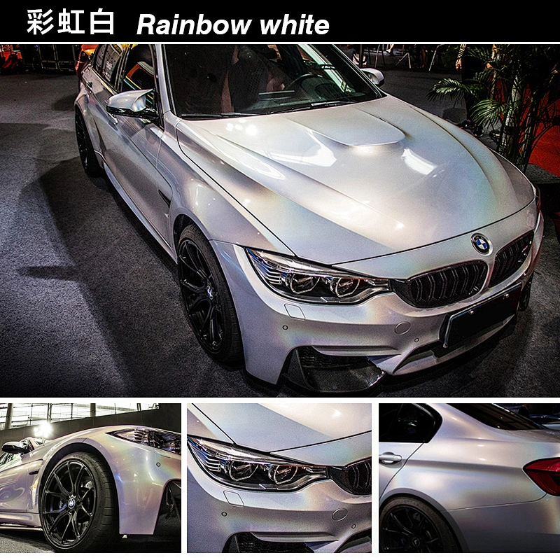 Rainbow laser car color change film full body modification film whole vehicle electroplating silver color change sticker