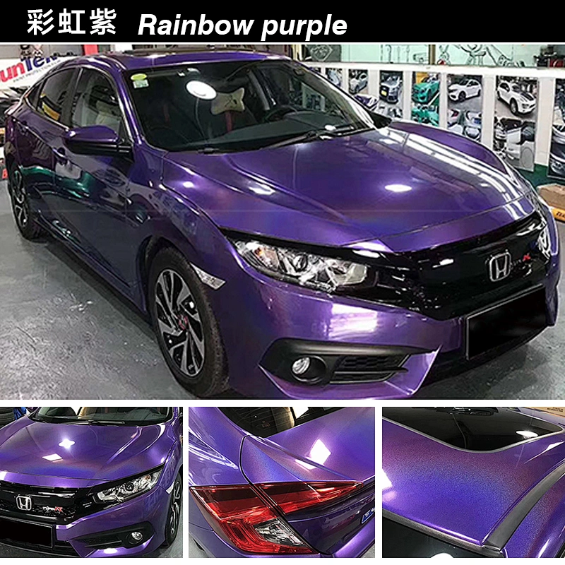 Rainbow laser car color change film full body modification film whole vehicle electroplating silver color change sticker