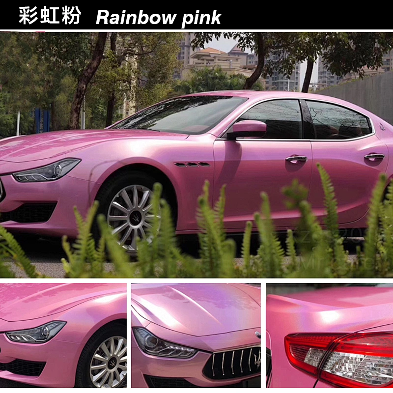 Rainbow laser car color change film full body modification film whole vehicle electroplating silver color change sticker