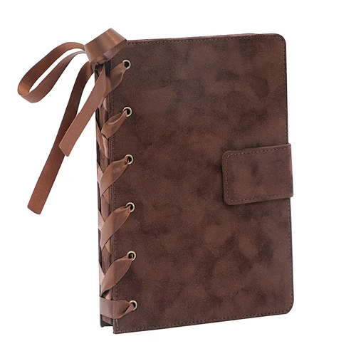 SuperBowell Velvet Journal Notebook,Hardcover Ruled / Lined Journal,Writing Journals for women and Grils,Magnet Closure,Gold Edges,100GSM Thick Paper,A5 Notebook 5.9 X8.6 Inches,256 Pages.(Brown)