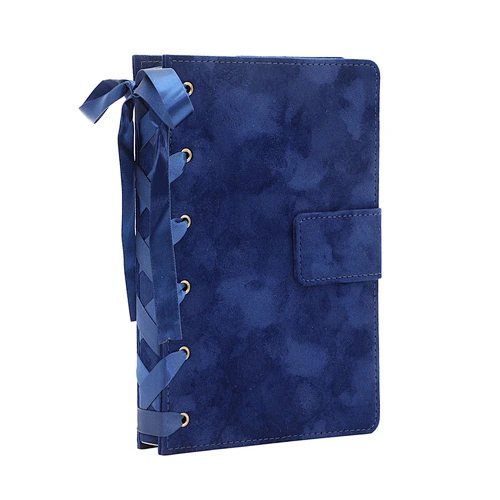 SuperBowell Velvet Journal Notebook,Hardcover Ruled / Lined Journal,Writing Journals for women and Grils,Magnet Closure,Gold Edges,100GSM Thick Paper,A5 Notebook 5.9 X8.6 Inches,256 Pages.(Blue)