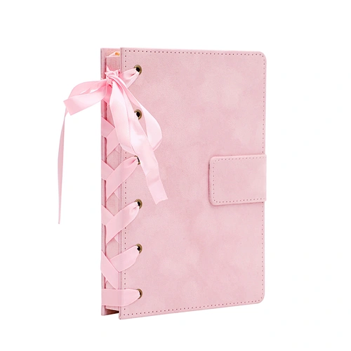 SuperBowell Velvet Journal Notebook,College Ruled / Lined Journal,Writing Journals for women and Grils,Magnet Closure,Gold Edges,100GSM Thick Paper,A5 Hardcover Notebook 5.9 X8.6 Inches,256 Pages.(Pink)