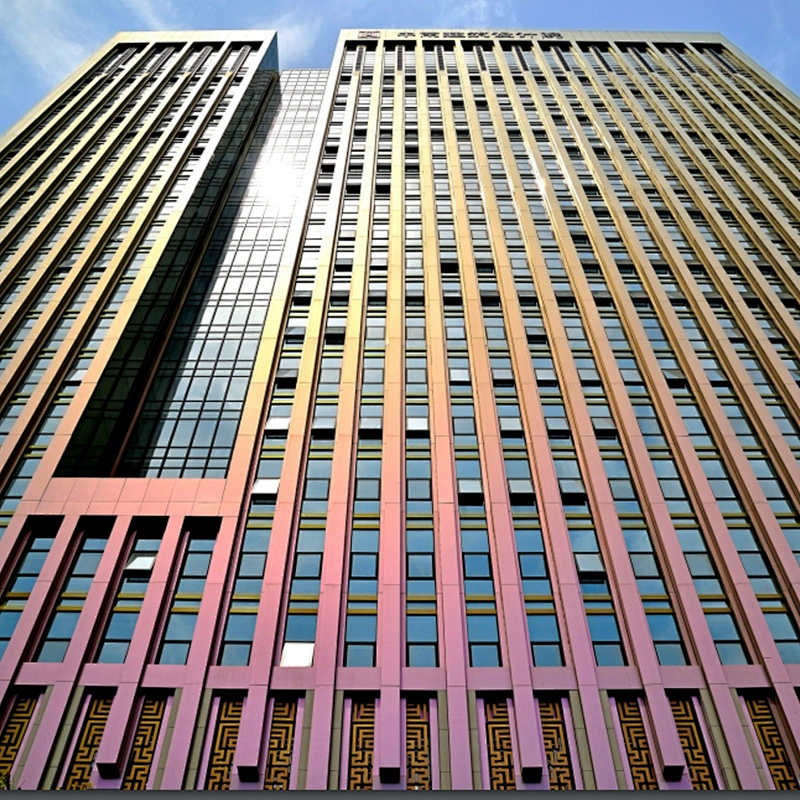 Symphony aluminum plate curtain wall aluminum plate custom processing punching aluminum veneer curtain wall door head wall exterior decorative plate material aluminum profile