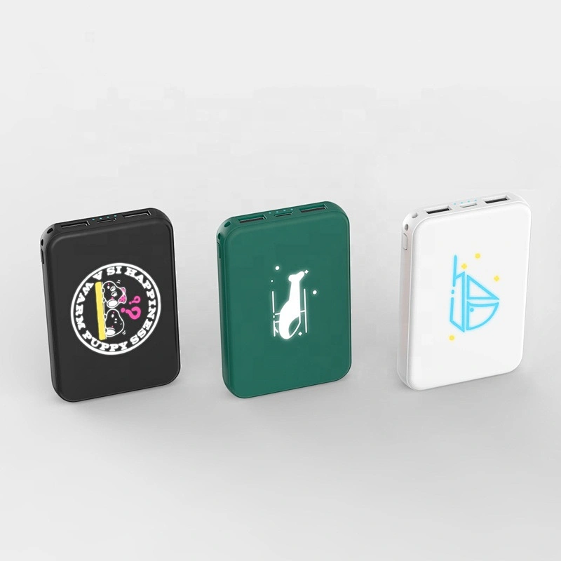 VPB-937L  New Power Bank  Mini 5000mAh Wireless Mobile Charger Customized LED Light Up Logo for Iphone