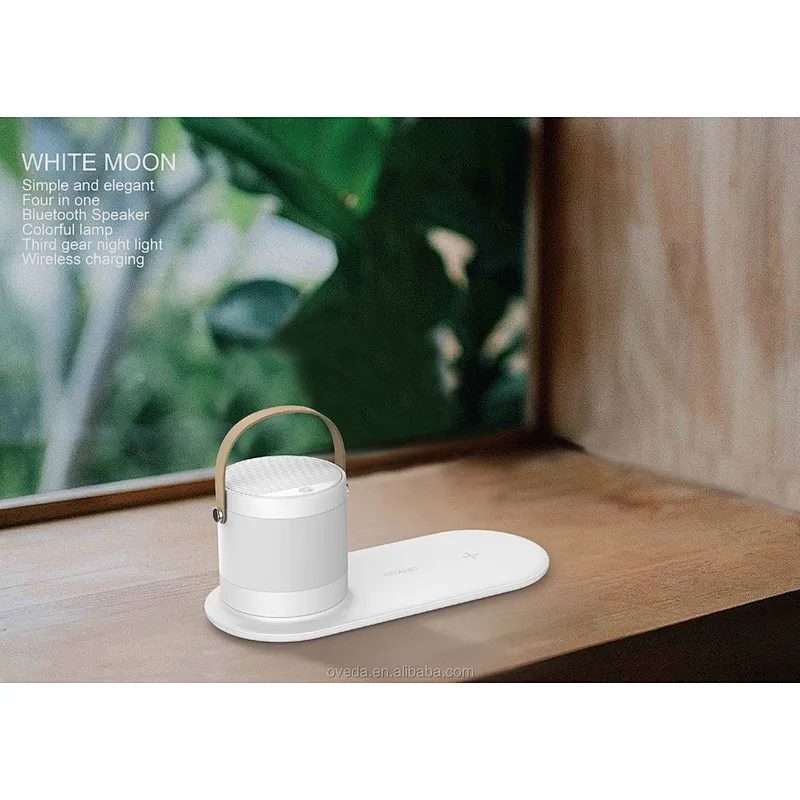 New Trending BT Speaker Night Lamp with High Quality 10W Wireless Charger  BT-136 for Phone  BT earphones
