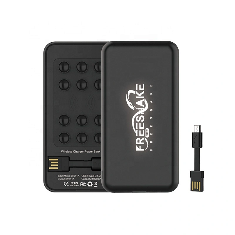 VPB-935WL New Promotional Portable LED Light Gift Set Power Bank Mobile Phone/tablet PC/MP3/MP4 Wireless Charger 5W 5000 Mah Ce