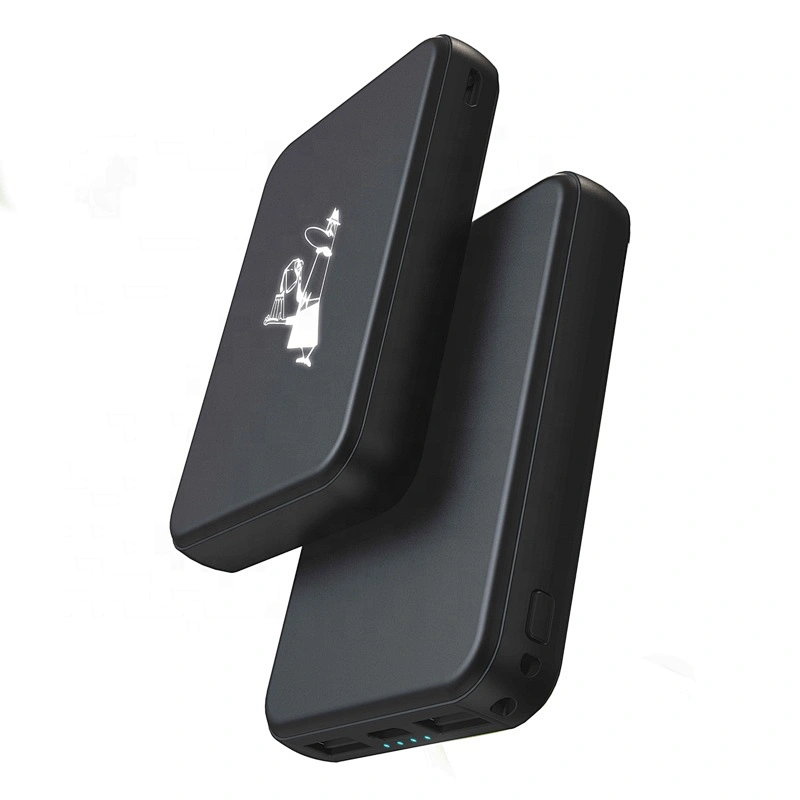VPB-937L  New Power Bank  Mini 5000mAh Wireless Mobile Charger Customized LED Light Up Logo for Iphone