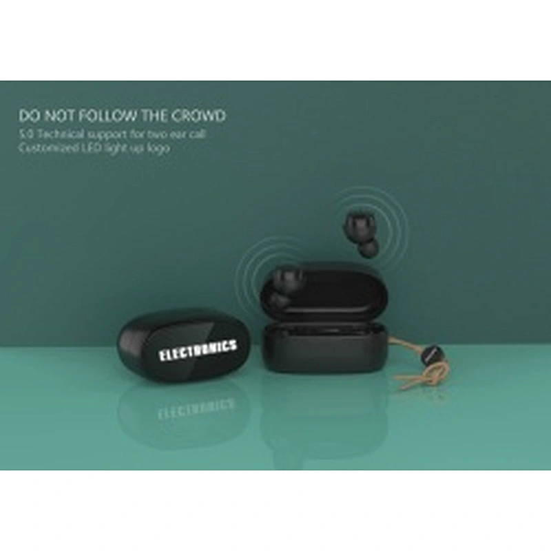 NEW sign Wireless Bt Earphones customized led light up logo TWS Earbuds Headphone  digital display  For Mobile Phones