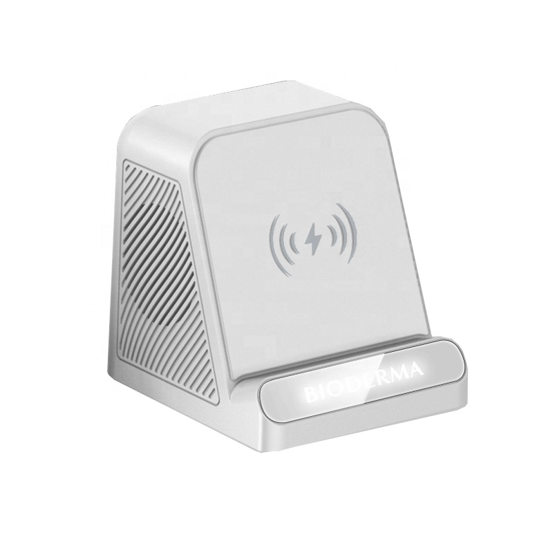 BT-128WL Top Selling High Quality Portable Mobilephone Holder Light Up LED Wireless Charger And Speaker