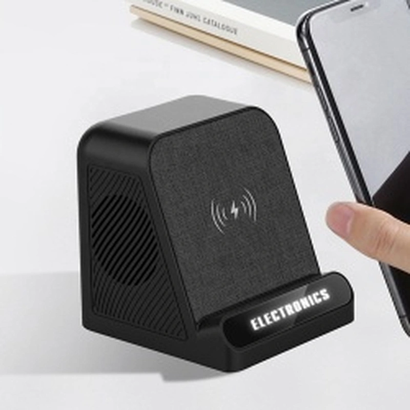 BT-128MX 15w wireless charging speaker with digital alarm clock wireless charging speaker