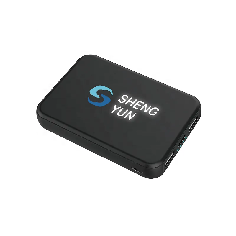 VPB-937L Hot Selling LED Light up Logo Mini Wireless Power Bank 5000mah